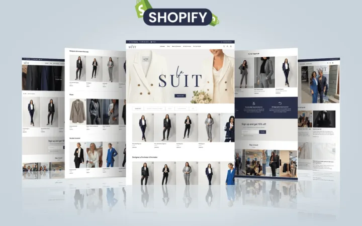 SUIT CLUB – Premium Fashion Shopify E-commerce Website Design