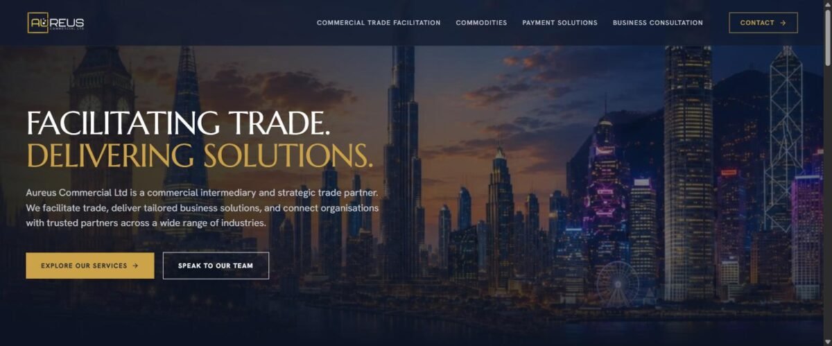 Aureus Commercial: Corporate Trade Website